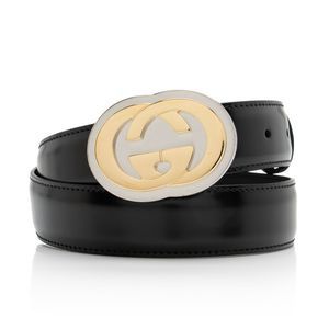 Gucci Leather Interlocking G Belt - Size 32 / 80
